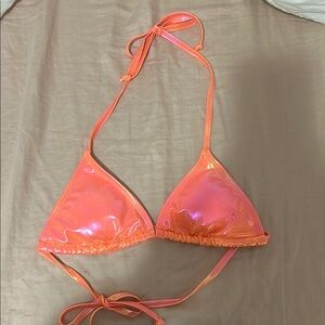 NEW XS Orange Metallic Bikini Top | SHEIN | Never Worn | Beachy